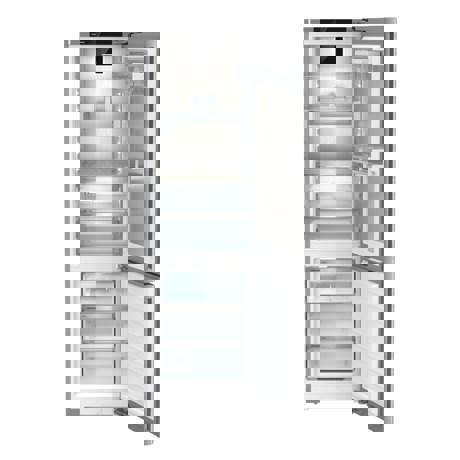 Combina frigorifica Liebherr CBNstb 579i Peak, BioFresh Professional cu HydroBreeze si NoFrost, 60 cm, 362 l, SmartDeviceBox, InfinitySpring, LightTower, VarioTemp, IceMaker, Clasa B, SmartSteel